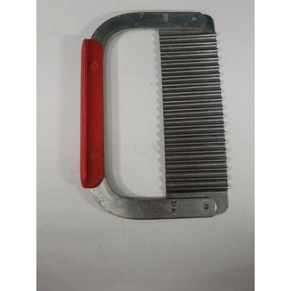 Vintage Huot Serrater Meat Tenderizer Red Plastic Handle Stainless Steel USA MCM - Picture 7 of 11